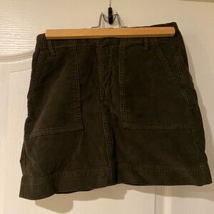Urban Outfitters BDG Green Corduroy Mini Skirt